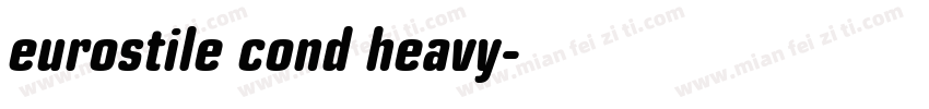 eurostile cond heavy字体转换